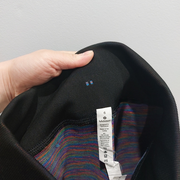 Lululemon Love Revealed Tight Black / Rainbow Size 6 - Picture 6 of 6
